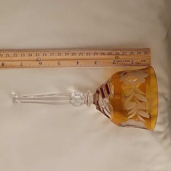 Echt Bleikristall Amber Cut w/clear crystal stem/handle. Cristal Au Plomb. - Picture 7 of 7
